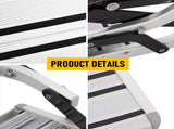 Heavy Duty Double Aluminium Caravan Step Anti-Slip RV Entry Step, Stable 2-Tier Camping Step, V1181-AT003-SL