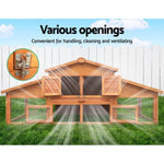 i.Pet Chicken Coop Rabbit Hutch 169cm x 52cm x 72cm Large Chicken Coop Wooden House Run Cage FF-GT-WOOD-R2100S