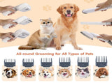 Pet Grooming Vacuum Kit 13000Pa Strong Suction 99% Hair Removal 6 Clipper Combs 5 Tools Low Noise V1232-CWMRTZ-001