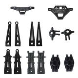 For XLH Hosim 9125 RC Car 14pcs Front Rear Upper Lower Control Arm Control Stub Axle Bumper Black V1237-ZY-203-2829