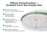 Tencel Side Sleeper Pillow for Neck and Shoulder Pain, Curved Crescent Design with Adjustable V1107-115-77058