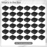 36PCS Kraft Jewelry Boxes, Square Black Cardboard Jewelry Box, Jewelry Gift Box with Foam Liner & V1369-AZ3-W-08897