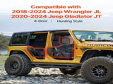 Jeep Tube, 4-Door, Hunting Style Jeep Tubular Door with DOT Certified Rear View Mirrors, Jeep V952-JPCGM4M1824JEOK0NV0