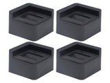 4pcs Bed Corner Fixed Casters Increasing Height 2200 Lb Load Bearing Plastic Furniture Leg V1294-YM0715-3117220134711