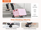 Foldable Utility Cart, 65L Collapsible Portable Crate Rolling Cart with Stair Climbing Wheels & 360&deg V952-BXSPLCFS176L2ECQCV0