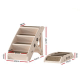 i.Pet Dog Ramp Steps For Bed Sofa Car Pet Stairs Ladder Portable Foldable Beige FDR-D-433-BG