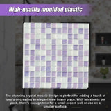 Tiles 3D Peel and Stick Wall Tile Crystal Mosaic 10 Sheets V63-837101