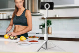 Selfie Stick Tripod 360-degree Rotatable Tripod for iPhone Android - White V1263-JX-6304-2