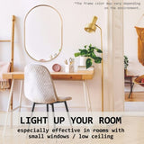 2 Set Wall Mirror Oval Aluminum Frame Bathroom 50x75cm GOLD V274-FT-BM-ALUOV-GLD5075-X2