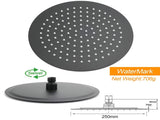 Matt Black Round 10" Rain Shower Head Brass Handheld Slide Rail Riser Arm Mixer Set V1233-C4902B22PHT006CBKSR110BKRD201B