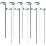 10Pcs Garden Climbing Trellis Green Iron Plant Support Rack for Potted and Outdoor Plants V1369-AZ3-W-20530