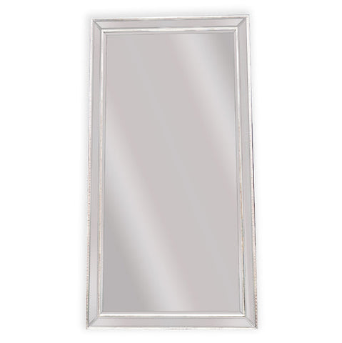 White Beaded Framed Mirror - X Large 190cm x 100cm V292-M-BDD-XL-WHITE