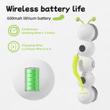 Interactive Cat Toy Caterpillar with Motion Sensor, Self-Play Feather Chaser with Suction Cup, V1341-ZY-NXMQNXM9-WHITE