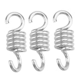3Pcs Plated Silver Metal Swing Spring Kit Heavy Duty Hammock Chair Hanging Accessories V1369-AZ3-W-20707