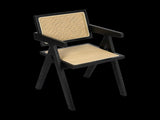 Levede 6x Black Wicker Armchair Dining Chair CH1101-BKX6