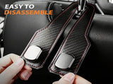 Car Seat Back Double Hook, Universal Premium Stitched Leather and Aluminum-Magnesium Alloy Double V1258-DP02-F-45