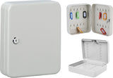 20-Hook White Locking Key Cabinet with Security Cylinder Lock V1188-MS-731-124
