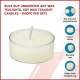 Bulk Buy Unscented SOY WAX Tealights, Soy Wax Tealight Candles - V63-836731