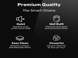 EUROCHEF 60cm Slideout Stainless Steel Rangehood, Quiet 2-Speed, 3-Layer Dishwashable Filters, V219-RGHSLDEC67SA