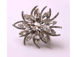 6Pcs Napkin Rings Vintage Delicate Alloy Lotus Flower Table Napkin Buckle for Home-Silver V1263-JX-876