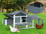Furtastic Large Chicken Coop & Rabbit Hutch With Ramp - Green WCC-JOY-007-LHR