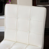 Pandora Bonded Leather & Steel Bar Stool in White V1041-JMC-1083WHITE