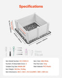 Dogs Whelping Box, 980 x 980 x 460 mm, Plastic PVC Puppies Playpen with Height Adjustable Door and V952-GYZXZJZJSLZXOYTOYV0