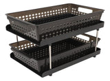 2 Tier Organizer Multi Purpose Storage Baskets Bathroom Storage Organizer Vanity Counter Container V1294-YM0901-3117250007311