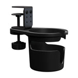 Clamp On Under Desk Cup Holder 180&deg Rotatable Adjustable Height Anti Spill Water Bottle Coffee Mug V1369-AZ3-W-14701