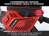 BAUMR-AG 350mm Professional Concrete Demolition Saw 74cc 2-Stroke, Wet and Dry Demo Cutting, 14" V219-SAWCONBMP8CA