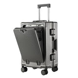 Carry on Suitcase Lightweight Travel Cabin Suitcase Suit Cases Zipperless Luggage 20 Inch with V1107-128-91631-BEG-20IN