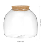 Glass Terrarium Jar Transparent 1Pcs 5.9x5.9x5.3In V1369-AZ3-W-15919