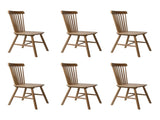 Levede 6x Dining Chairs Kitchen Windor Oak CH1035-2-OAX3
