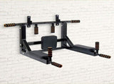 Heavy Duty Wall Mounted Power Station Pull Up Dip Knee Raise Bar V63-833631