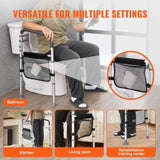 VEVOR Foldable Toilet Safety Rail Toilet Rail with Non-Slip Handles for Seniors V952-SJLDJYKAQLGLELIDJV0