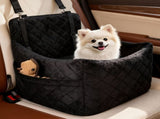 Portable Pet Car Seat Booster for Small Dogs and Cats, Elevated Design with Safety Belts and Storage V1107-CS-1782891276190GA