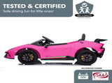Kahuna Lamborghini Performante Kids Electric Ride On Car Remote Control Pink CAR-LAM-PK