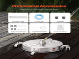 16.5" Pressure Washer Surface Cleaner, Stainless Steel Pressure Washer Attachments with 4 Wheels, V952-GYQXJBMQJQYP62KMHV0