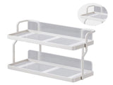 Countertop Shelf Organizer Carbon Steel 2 Tier Multifunctional Kitchen Spice Rack for Bedroom V1294-YM0710-3117230286611