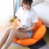 SOGA 2X Orange Whimsical Big Flower Shape Cushion Soft Leaning Bedside Pad Floor Plush Pillow Home SCUSHION083X2