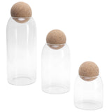 3Set Round Sealed Cans Transparent Storage Box Tea Set Storage Container for Kitchen Home V1294-YM0901-3118210083511