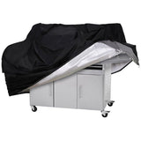 Barbecue Cover 210D Waterproof Oxford Gas Grill Cover Compatible with Weber Holland Jennair, Black, V1237-ZY-528-301