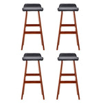 Artiss 4x Bar Stools Wooden Stool Black BENT-C-077-BKX4