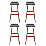 Artiss 4x Bar Stools Wooden Stool Black BENT-C-077-BKX4