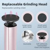 Black Rechargeable Electric Foot File with 9 Speed Settings - Callus Remover for Smooth Feet V888-ELOSUNG23515