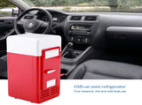 LED Mini USB Refrigerator USB Refrigerator Drinks Beverage Cans Refrigerator and Heater Red V1294-YM0722-JY05497-01