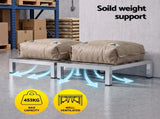 Giantz 35x35cm Dunnage Rack 2-Pack Stainless Steel Kitchen Floor Stand DNR-SS-35X2