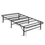 Artiss Folding Bed Frame Metal Base - King Single FOLD-D-KS-BK