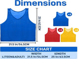 18 Pack Pinnies for Adults, Quick Dry Basketball Practice Jersey, Breathable Mesh Scrimmage Vest V1259-DP01-A-1024
