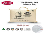 Easyrest Wool Blend Standard Pillow in Fabric Bag 47 x 72 20 cm V442-ERT-PILLOW-WOOLBLEND-WHITE1-ST